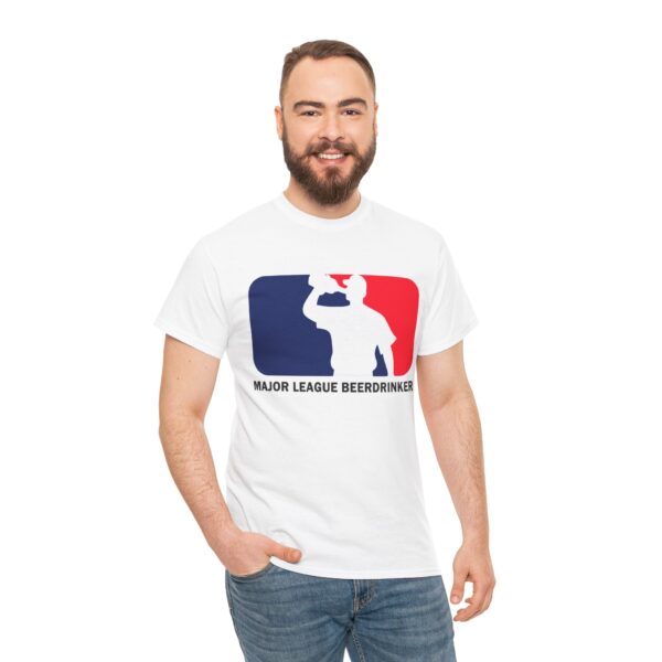 Unisex Heavy Cotton Tee - Major League Beer Drinker Graphic Shirt for Beer Lovers - Image 2