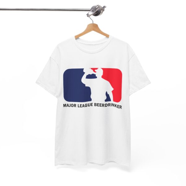 Unisex Heavy Cotton Tee - Major League Beer Drinker Graphic Shirt for Beer Lovers - Image 3