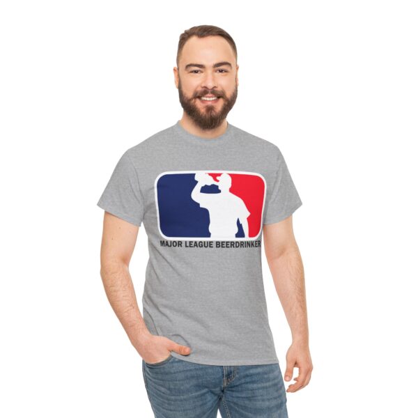 Unisex Heavy Cotton Tee - Major League Beer Drinker Graphic Shirt for Beer Lovers - Image 6